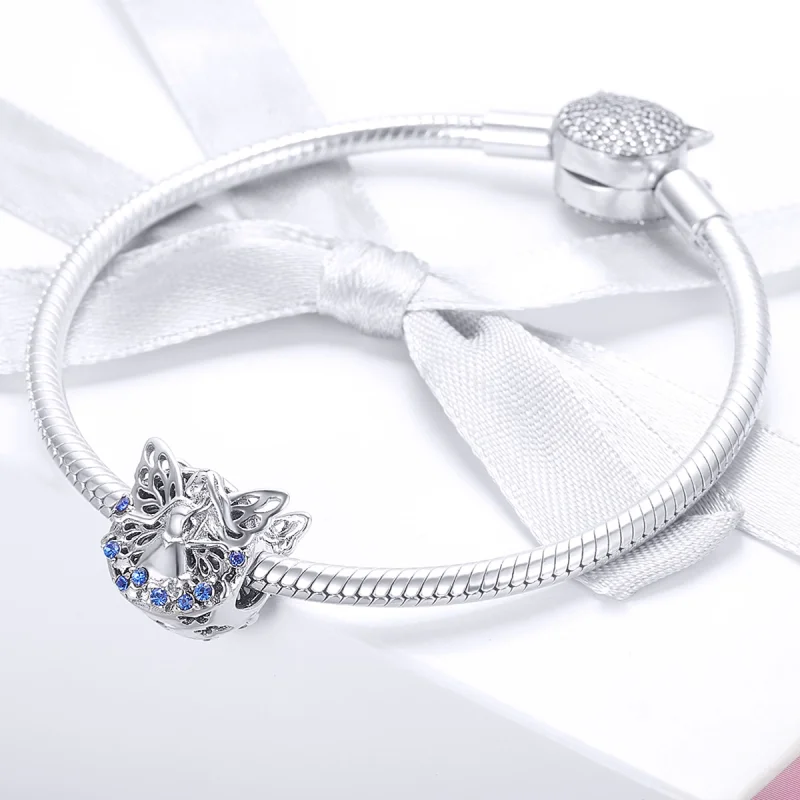 (image for) Pandora Style Silver Fairy Charm - BSC027 - View 2