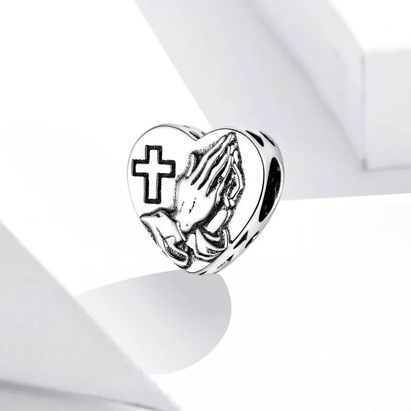 (image for) Pandora Style Silver Faith Charm - BSC317 - View 2