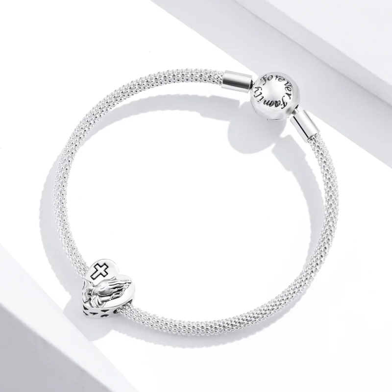 (image for) Pandora Style Silver Faith Charm - BSC317 - View 4