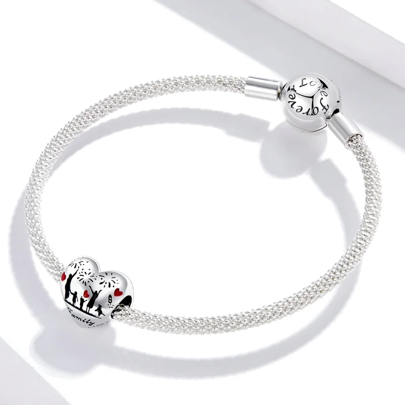 (image for) Pandora Style Silver Family Love Charm - SCC1634 - View 3