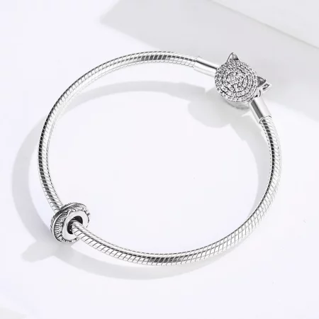 Pandora Style Silver Feather Spacer - SCC1236