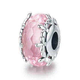 Pandora Style Silver Floret Murano Glass Charm - SCC1282 Pandora Style Silver Floret Murano Glass Charm - SCC1282