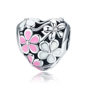 Pandora Style Silver Flower Blessing Charm - SCC761 Pandora Style Silver Flower Blessing Charm - SCC761