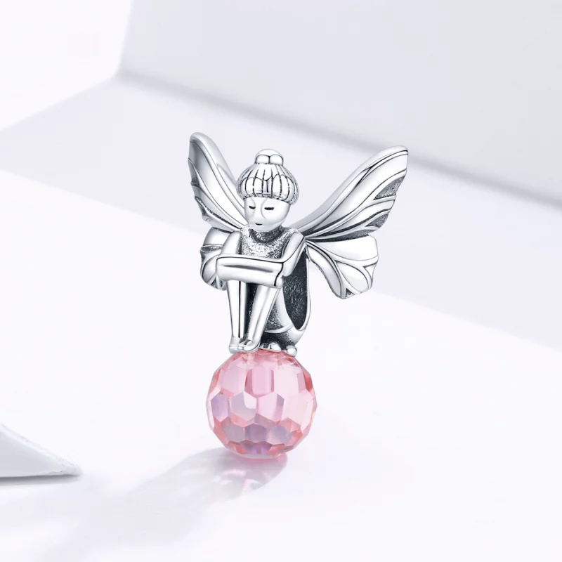 (image for) Pandora Style Silver Flower Elf Charm - SCC1483 - View 2