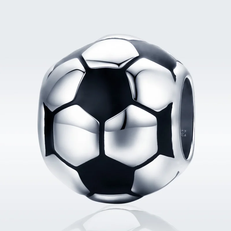 (image for) Pandora Style Silver Football Passion Charm - SCC666 - View 2