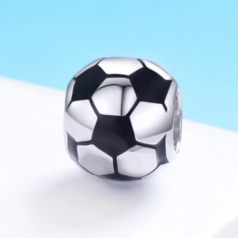 (image for) Pandora Style Silver Football Passion Charm - SCC666 - View 3