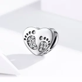Pandora Style Silver Footprints Charm - SCC1395 Pandora Style Silver Footprints Charm - SCC1395
