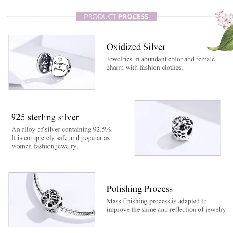 (image for) Pandora Style Silver Forever & Family Charm - SCC1259 - View 2