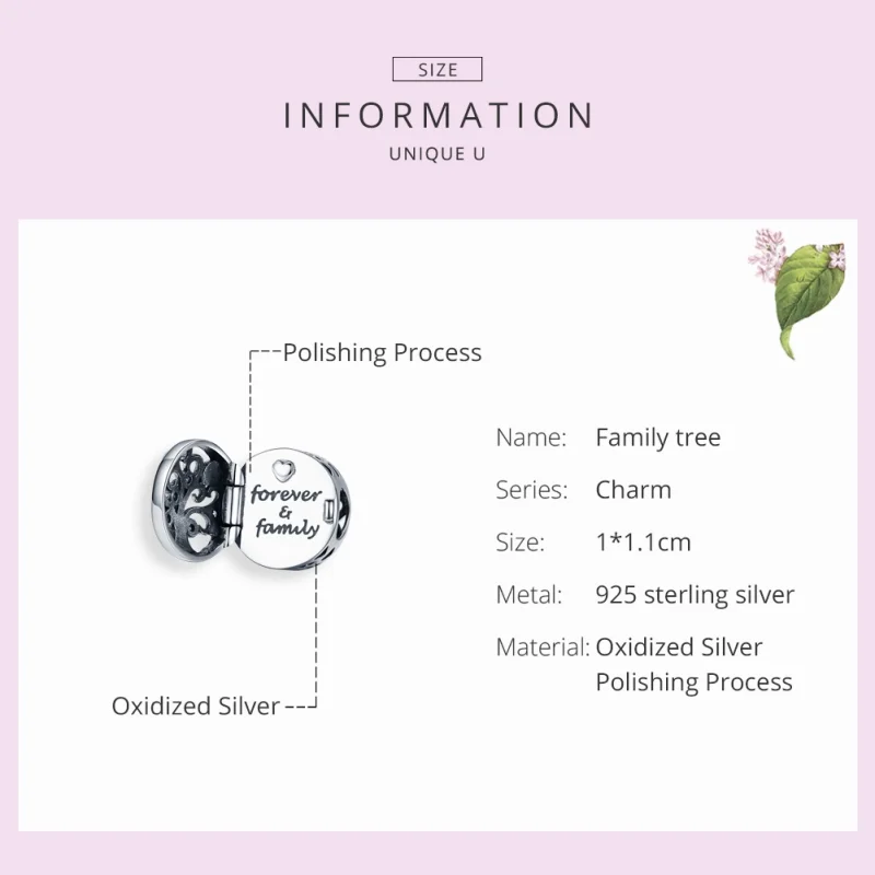 (image for) Pandora Style Silver Forever & Family Charm - SCC1259 - View 4
