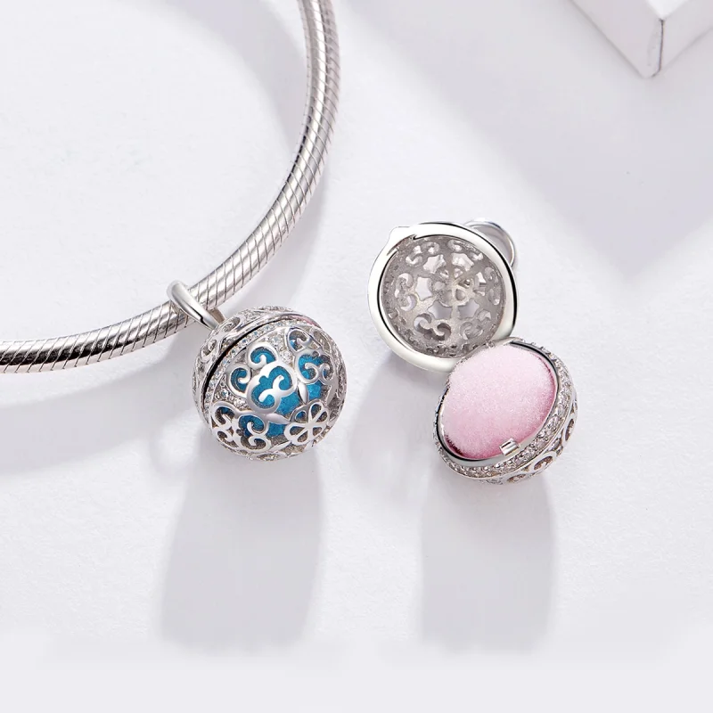 (image for) Pandora Style Silver Fragrant Ball Charm - SCC1198 - View 7