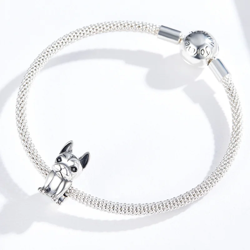 (image for) Pandora Style Silver French Bulldog Charm - SCC1306 - View 5