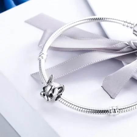 Pandora Style Silver French Bulldog Charm - SCC315