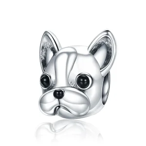 Pandora Style Silver French Bulldog Charm - SCC315 (image for) Pandora Style Silver French Bulldog Charm - SCC315