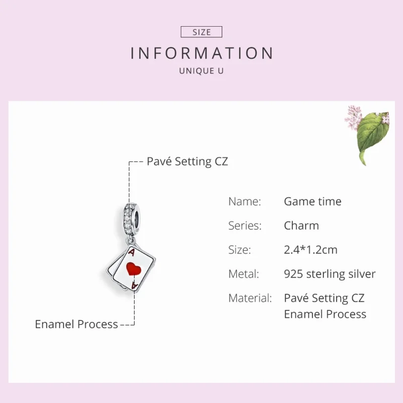 (image for) Pandora Style Silver Game Time Dangle - SCC1172 - View 4