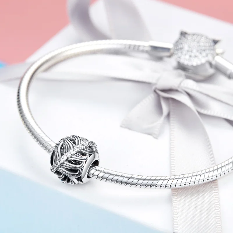 (image for) Pandora Style Silver Gently Love Charm - SCC1065 - View 3