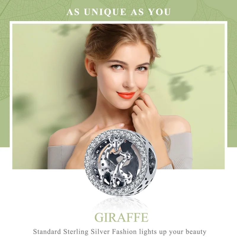 (image for) Pandora Style Silver Giraffe Charm - SCC997 - View 6