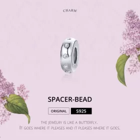 Pandora Style Silver Glittering Spacer - SCC1171