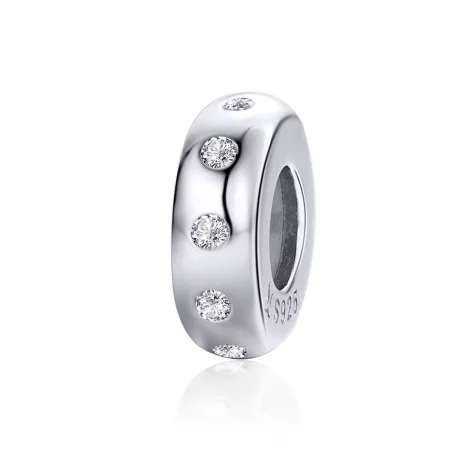 Pandora Style Silver Glittering Spacer - SCC1171