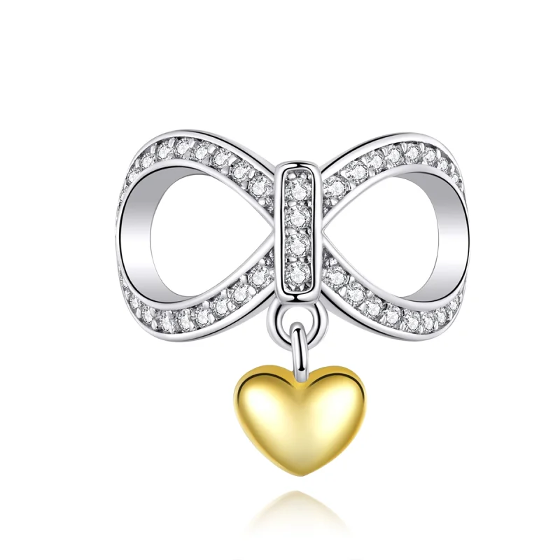 (image for) Pandora Style Silver & Gold-Plated Infinite Love Charm - SCC1300 - Product Image