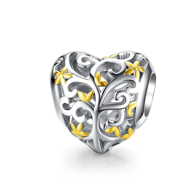 (image for) Pandora Style Silver & Gold-Plated Life Tree Charm - SCC1249 - Product Image