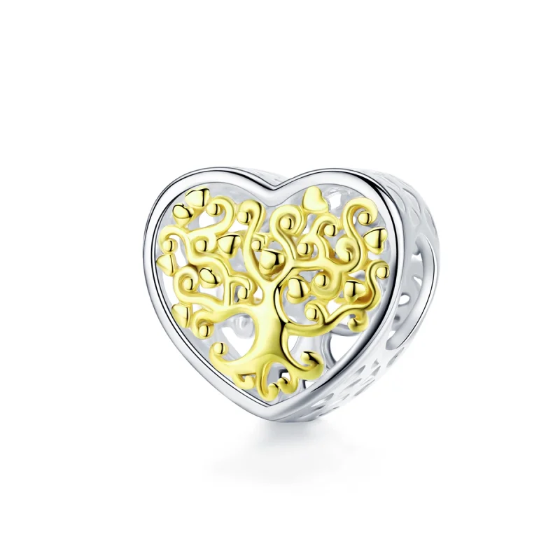 (image for) Pandora Style Silver & Gold-Plated Life Tree Charm - SCC1264 - Product Image