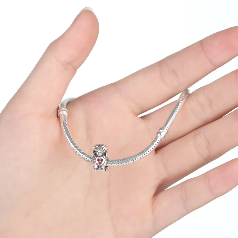 (image for) Pandora Style Silver Golden Retriever Charm - SCC016 - View 2