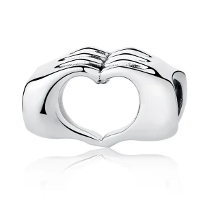 (image for) Pandora Style Silver Hands with Love Charm - SCC125
