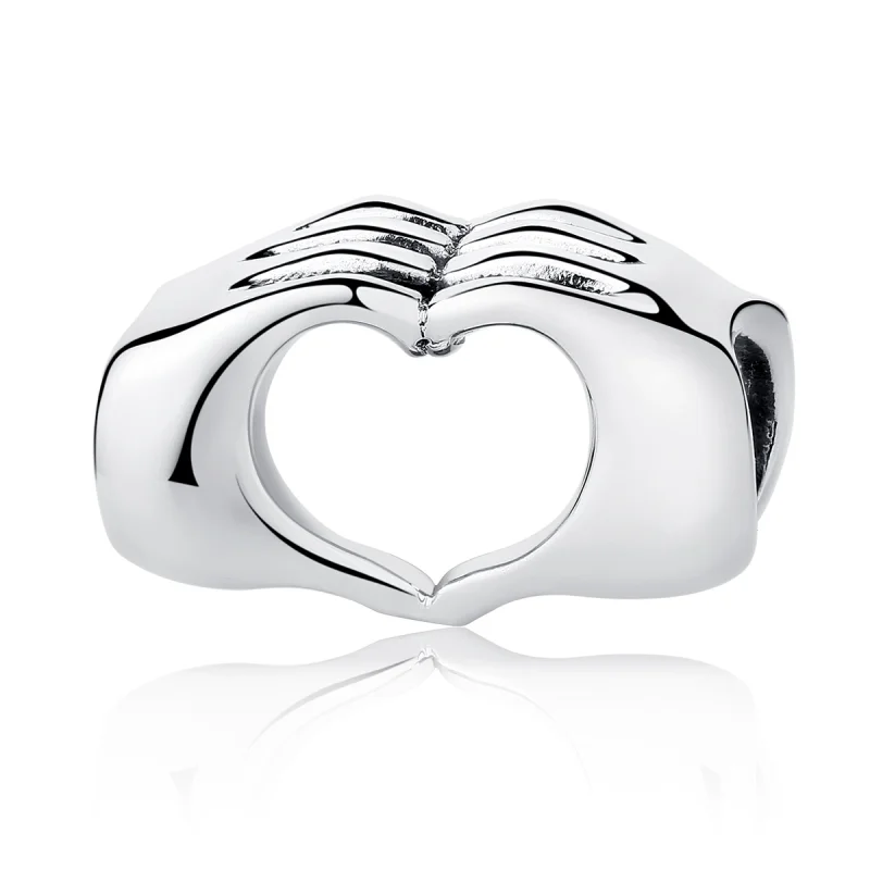 (image for) Pandora Style Silver Hands with Love Charm - SCC125 - Product Image