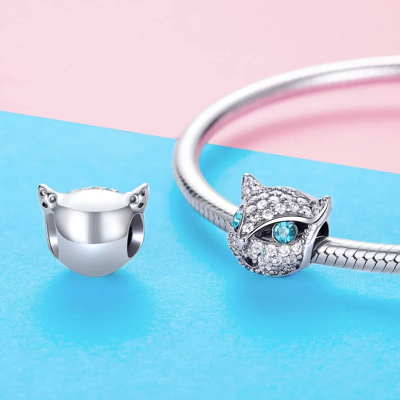 (image for) Pandora Style Silver Happy Kitty Charm - SCC1131 - View 3