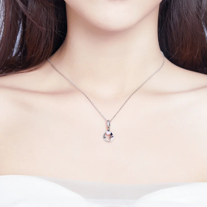 (image for) Pandora Style Silver Happy Kitty Dangle Charm - SCC1140 - View 3