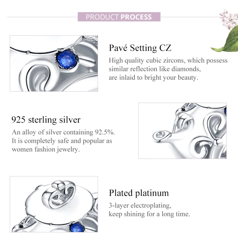 (image for) Pandora Style Silver Hollow Teapot Charm - BSC274 - View 8