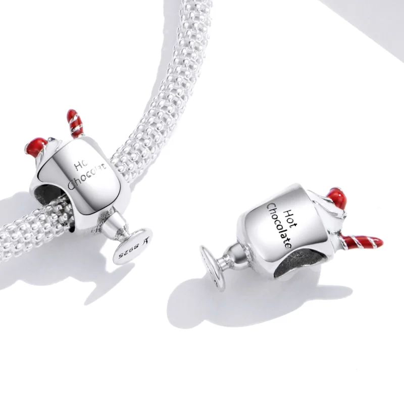 (image for) Pandora Style Silver Hot Chocolate Charm - SCC1495 - View 4