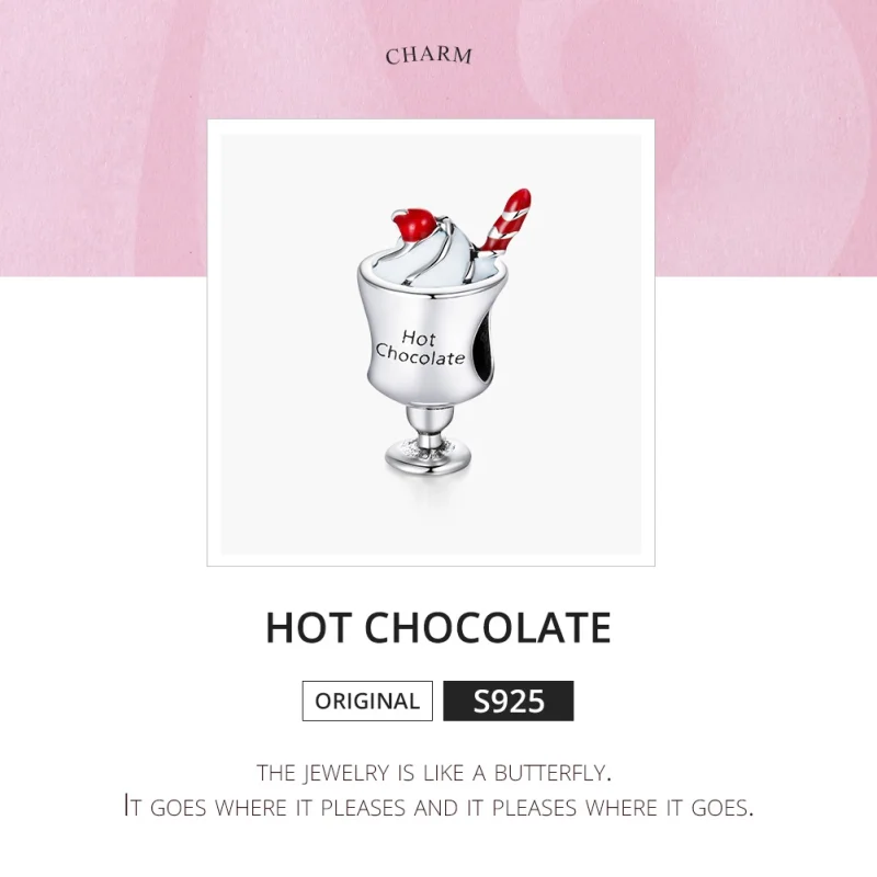 (image for) Pandora Style Silver Hot Chocolate Charm - SCC1495 - View 6
