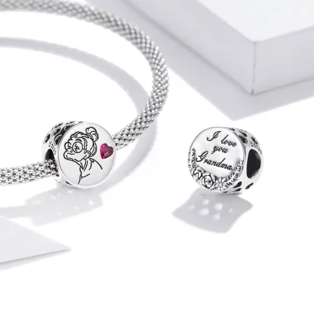 Pandora Style Silver I Love You Grandma Gigi Charm - SCC1762