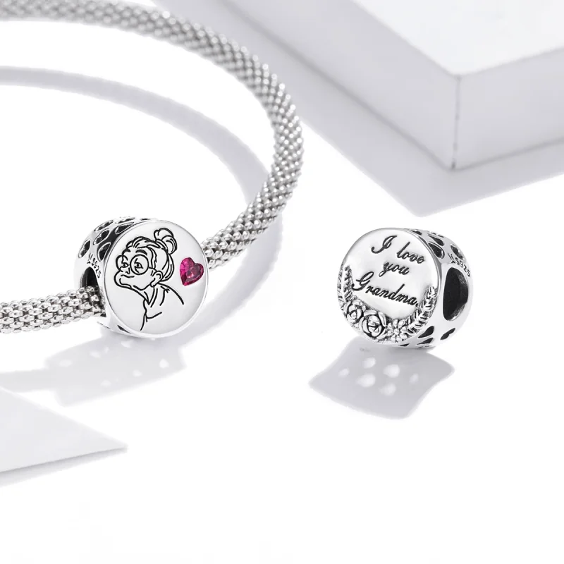 (image for) Pandora Style Silver I Love You Grandma Gigi Charm - SCC1762 - View 4