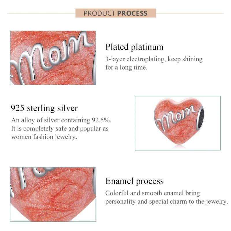 (image for) Pandora Style Silver In Memory of Mom Charm - SCC1793 - View 7