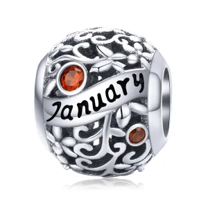 (image for) Pandora Style Silver January Birthstone Charm - SCC1385-1