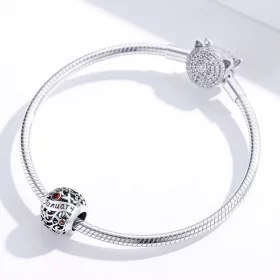 Pandora Style Silver January Birthstone Charm - SCC1385-1 Pandora Style Silver January Birthstone Charm - SCC1385-1