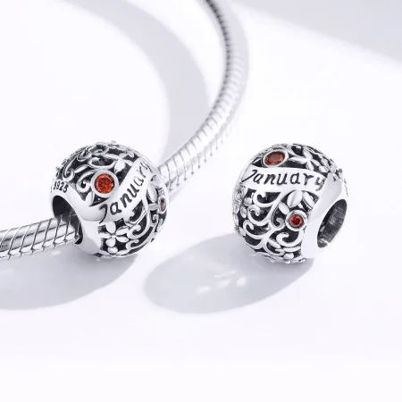 Pandora Style Silver January Birthstone Charm - SCC1385-1