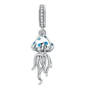 Pandora Style Silver Jellyfish Dangle - SCC1297 Pandora Style Silver Jellyfish Dangle - SCC1297