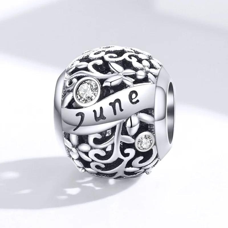 (image for) Pandora Style Silver June Birthstone Charm - SCC1385-6 - View 4