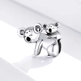 Pandora Style Silver Koala With Kid Charm - BSC260 Pandora Style Silver Koala With Kid Charm - BSC260