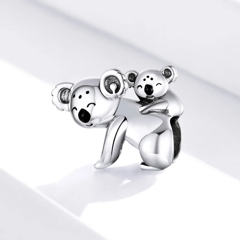 (image for) Pandora Style Silver Koala With Kid Charm - BSC260 - View 2