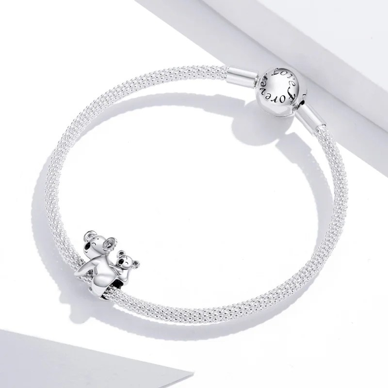 (image for) Pandora Style Silver Koala With Kid Charm - BSC260 - View 3