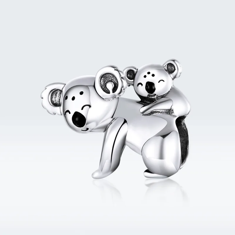 (image for) Pandora Style Silver Koala With Kid Charm - BSC260 - View 5