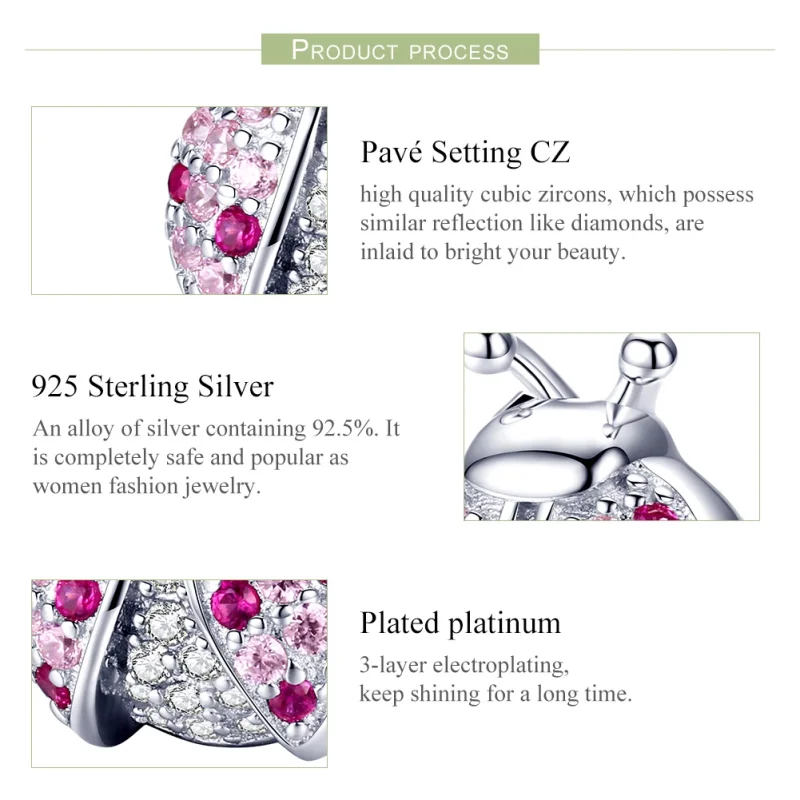 (image for) Pandora Style Silver Ladybug Charm - SCC1120 - View 5