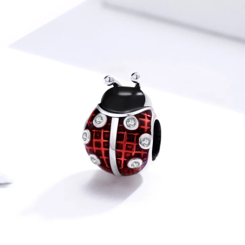 (image for) Pandora Style Silver Ladybug Charm - SCC1481 - View 2