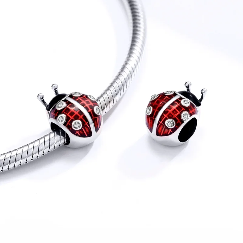(image for) Pandora Style Silver Ladybug Charm - SCC1481 - View 4