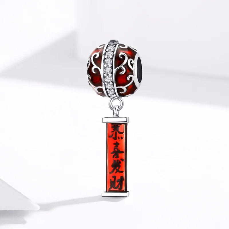 (image for) Pandora Style Silver Lantern Charm - BSC134 - View 3