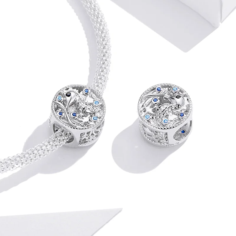 (image for) Pandora Style Silver Leisurely Seahorse Charm - BSC266 - View 4